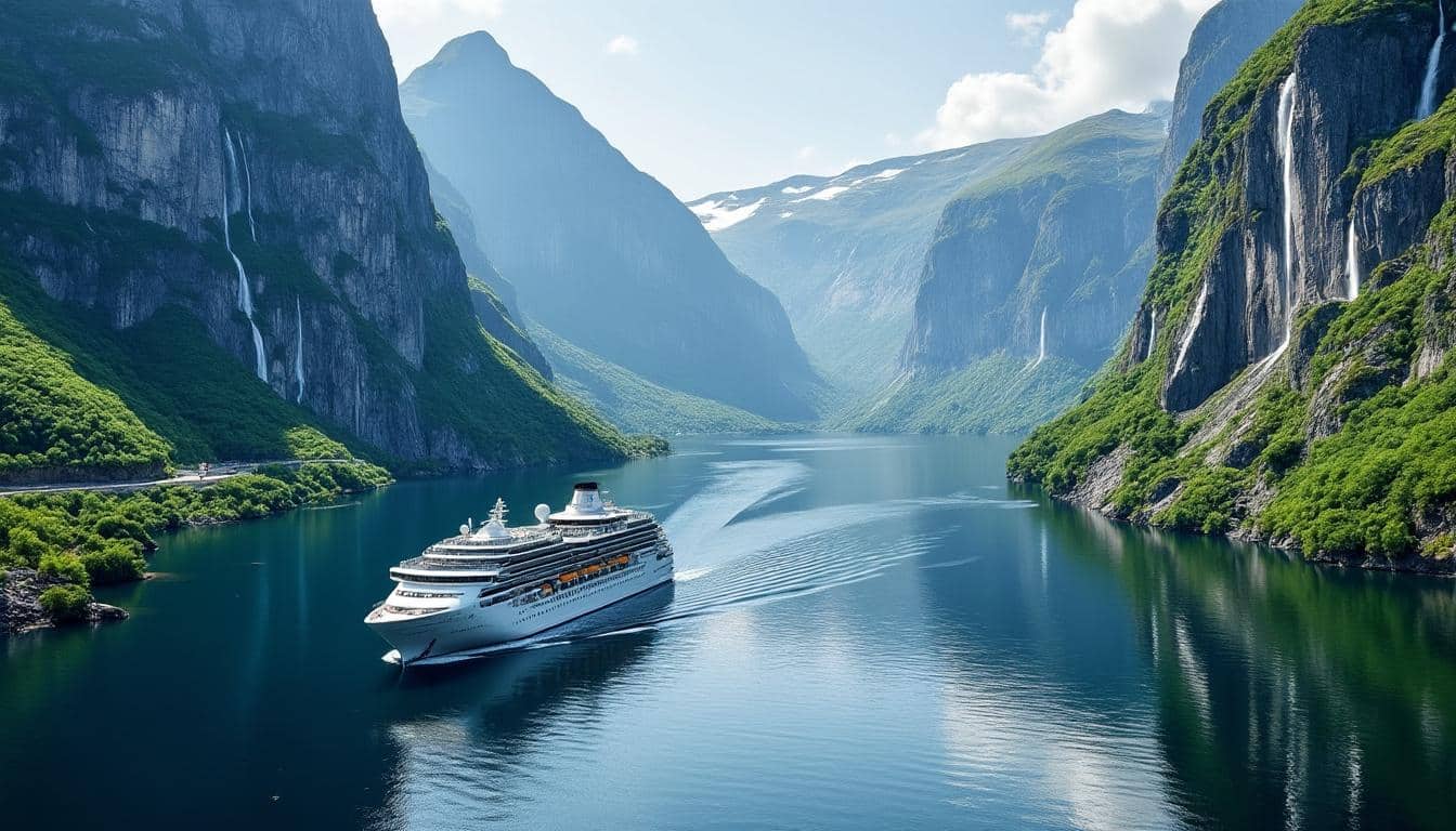 découvrez la norvège à travers une croisière inoubliable dans le geirangerfjord, l'un des fjords les plus emblématiques et spectaculaires. plongez au cœur de paysages majestueux et de la nature sauvage.