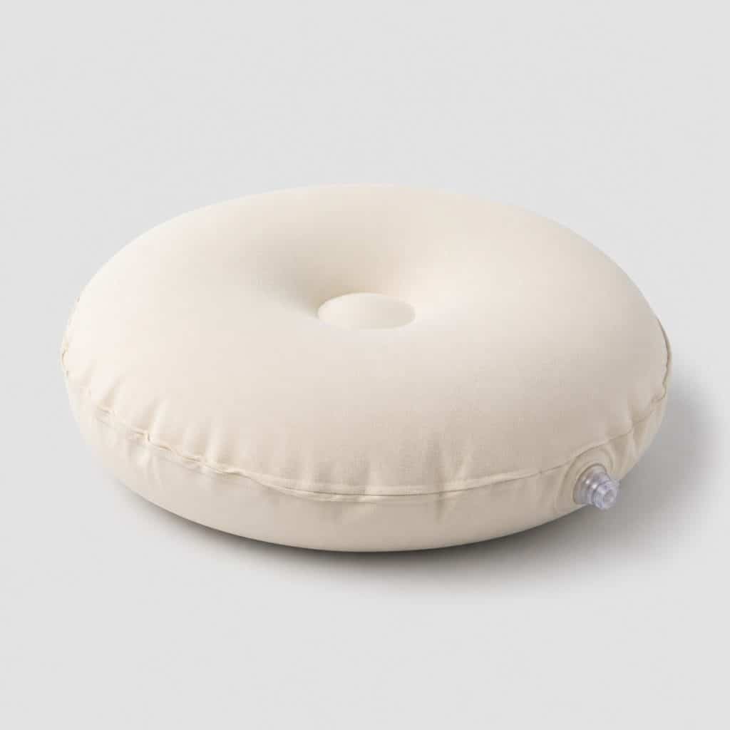 Mini coussin gonflable à housse amovible, vue à plat