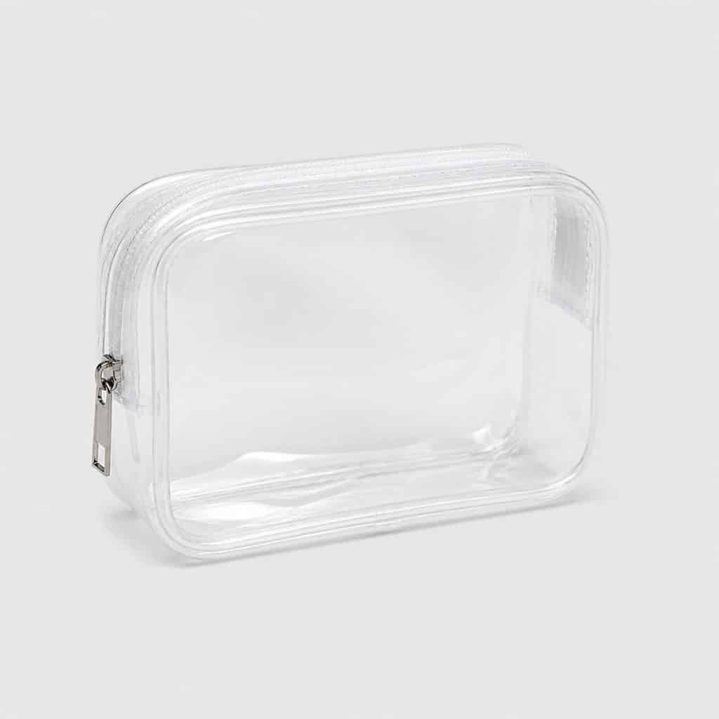 Pochette transparente en PVC pour organiser les liquides en cabine