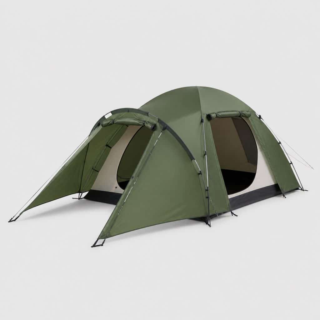 Tente dôme 3-4 personnes avec vestibule double entrée