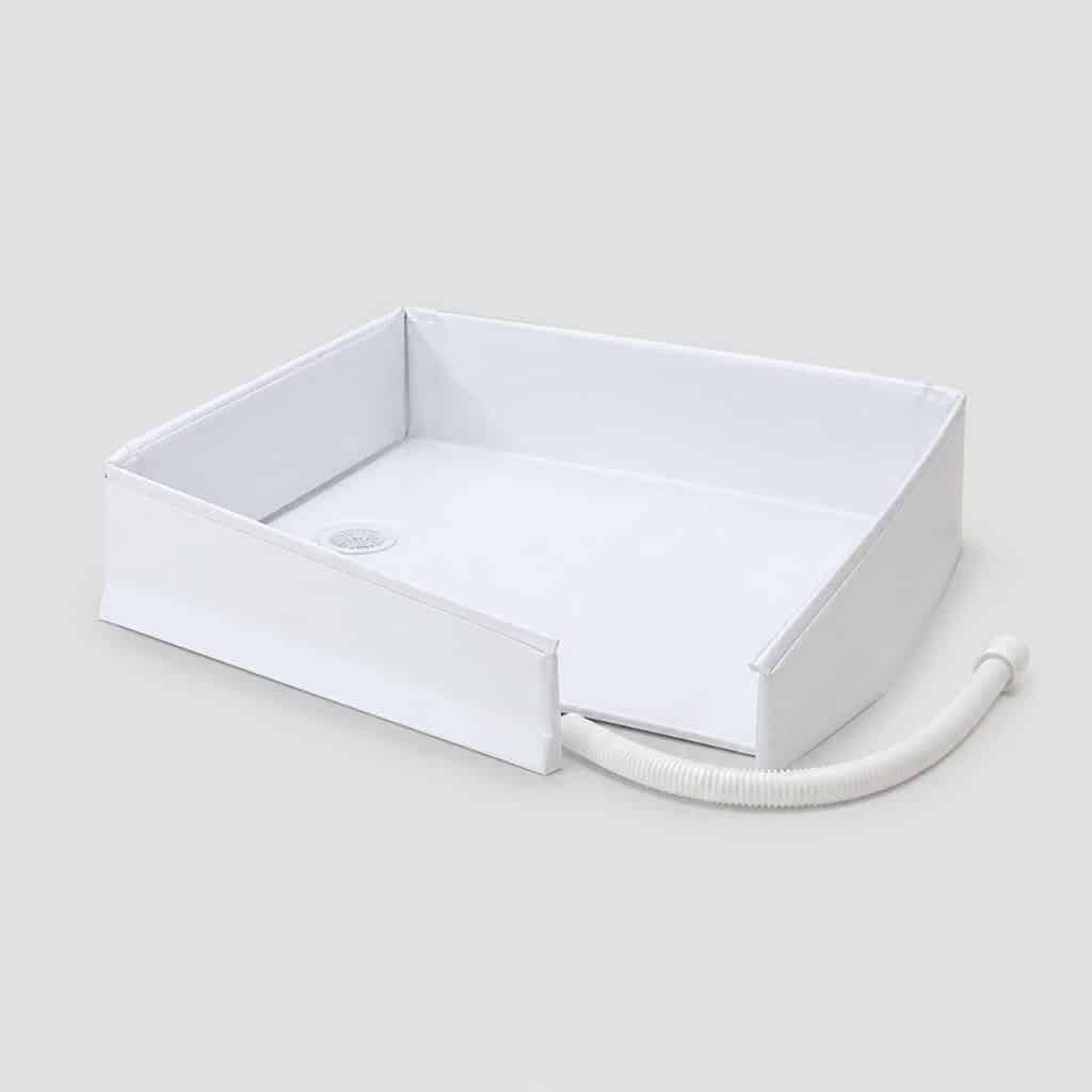 Receveur de douche de camping pliable avec tuyau d'évacuation