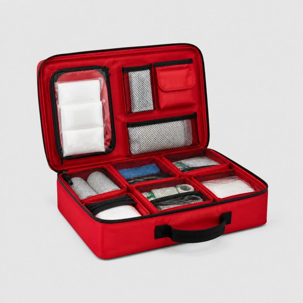 Trousse de premiers secours professionnelle grand format pour groupe en camping