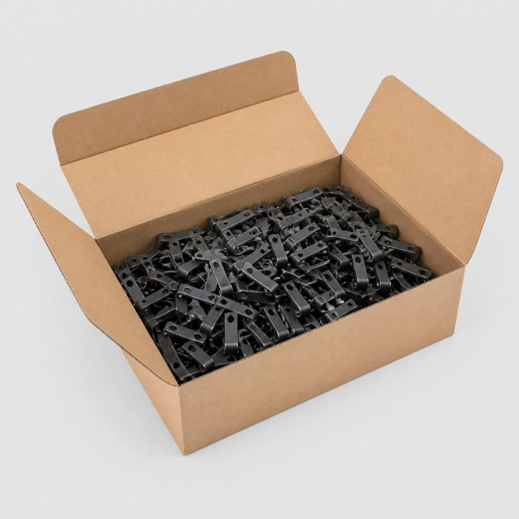 Lot de 250 crochets de fixation en U en acier anthracite