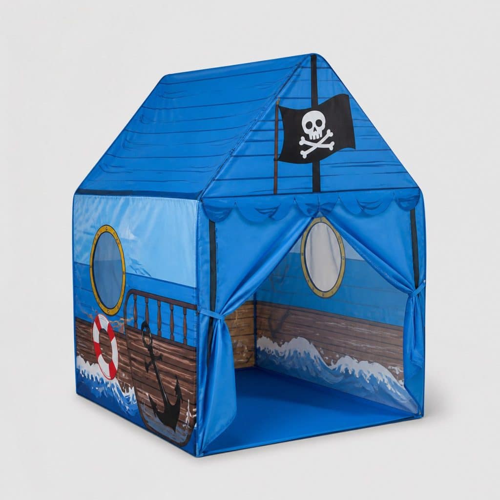 Tente pop-up enfant motif pirate, vue studio