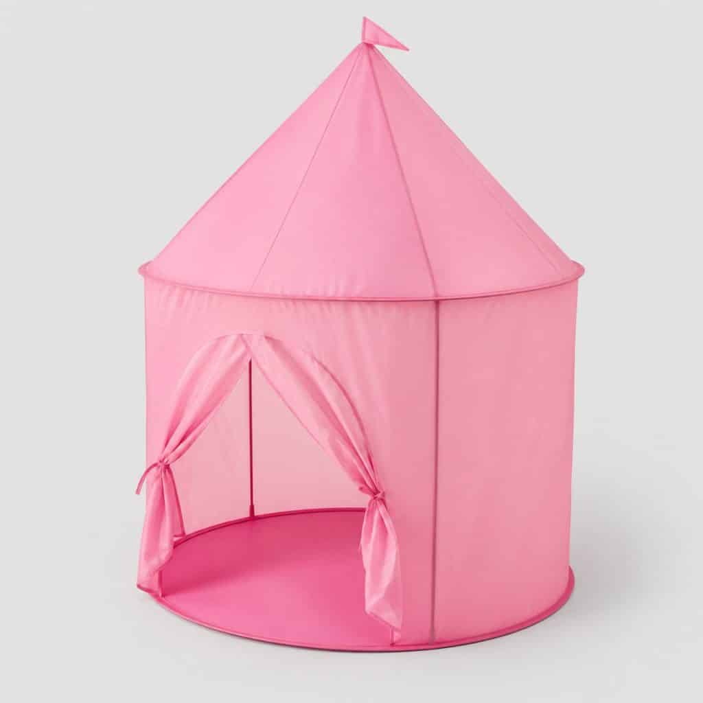 Tente pop-up enfant rose, vue studio
