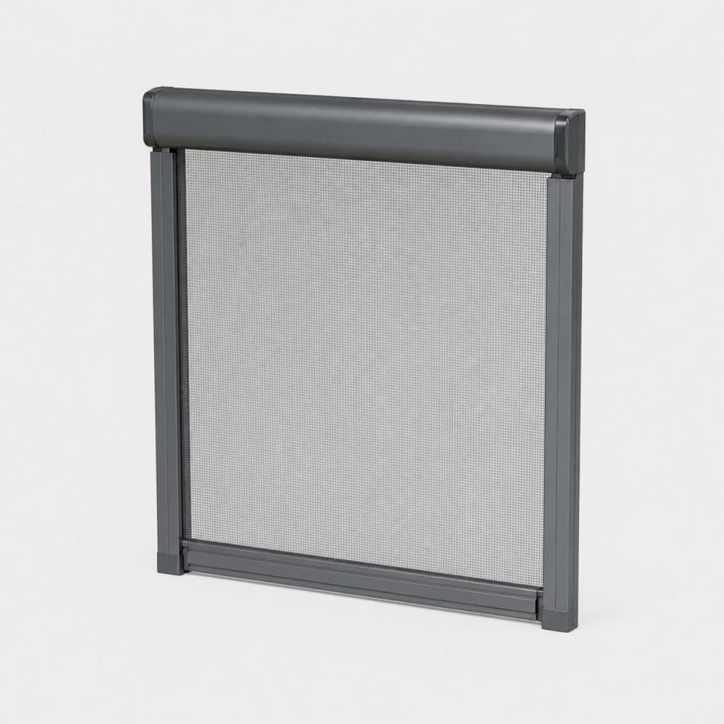 Rouleau de toile moustiquaire grise en fibre de verre enduite PVC