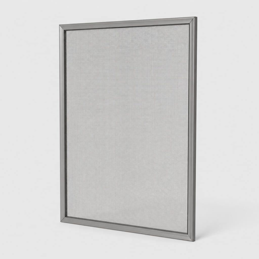 Toile moustiquaire en acier inoxydable tendue sur un cadre