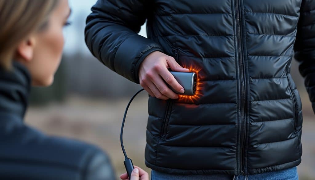 découvrez comment alimenter facilement votre vêtement chauffant à l'aide d'une batterie externe pour rester au chaud lors de vos activités en extérieur.