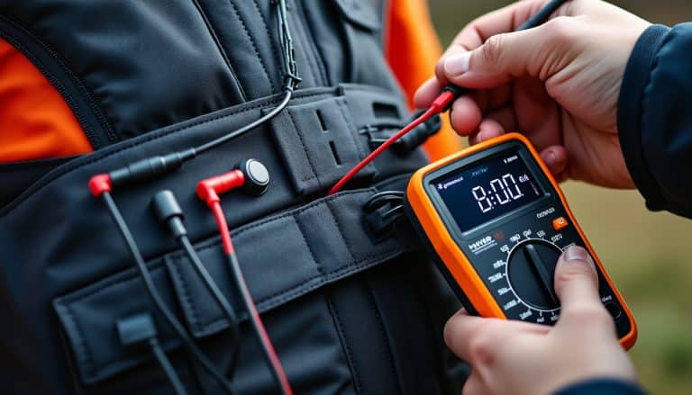 découvrez comment vérifier la tension d'un gilet chauffant avant de le brancher pour garantir une utilisation sûre et optimale.