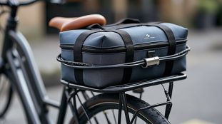 découvrez comment attacher solidement un sac à un porte-bagages à l’aide d’un cadenas souple, pour transporter vos affaires en toute tranquillité.