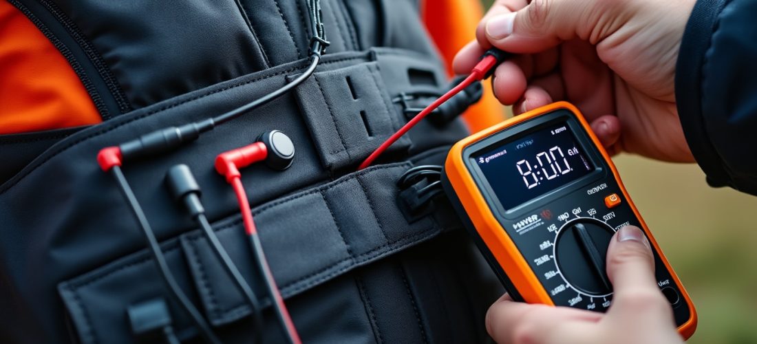découvrez comment vérifier la tension d'un gilet chauffant avant de le brancher pour garantir une utilisation sûre et optimale.